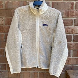 STAINED PATAGONIA FLEECE SHERPA JACKET MEDIUM